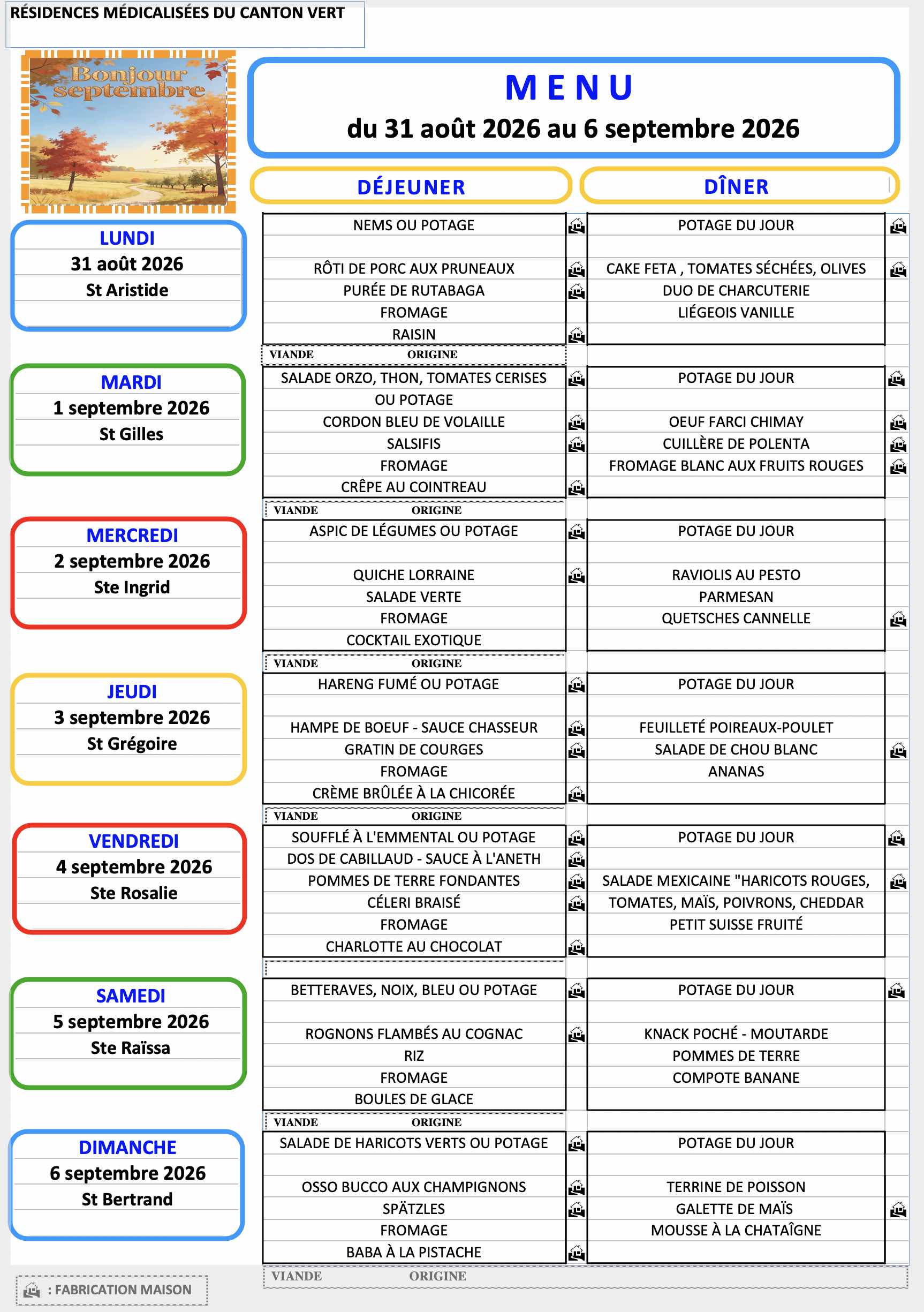 MENU du 310826 au 60926