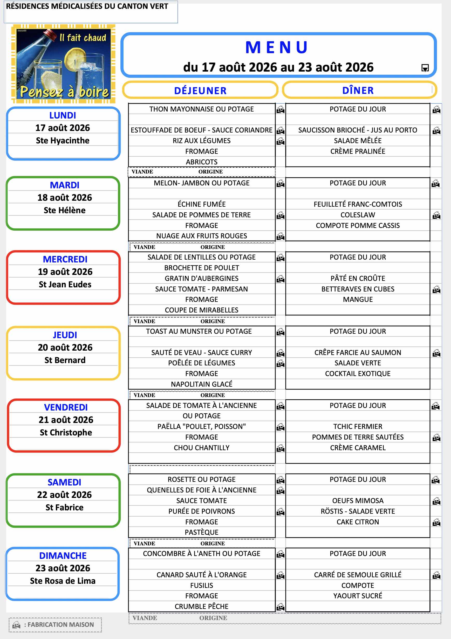 Menu du 1708 au 230826