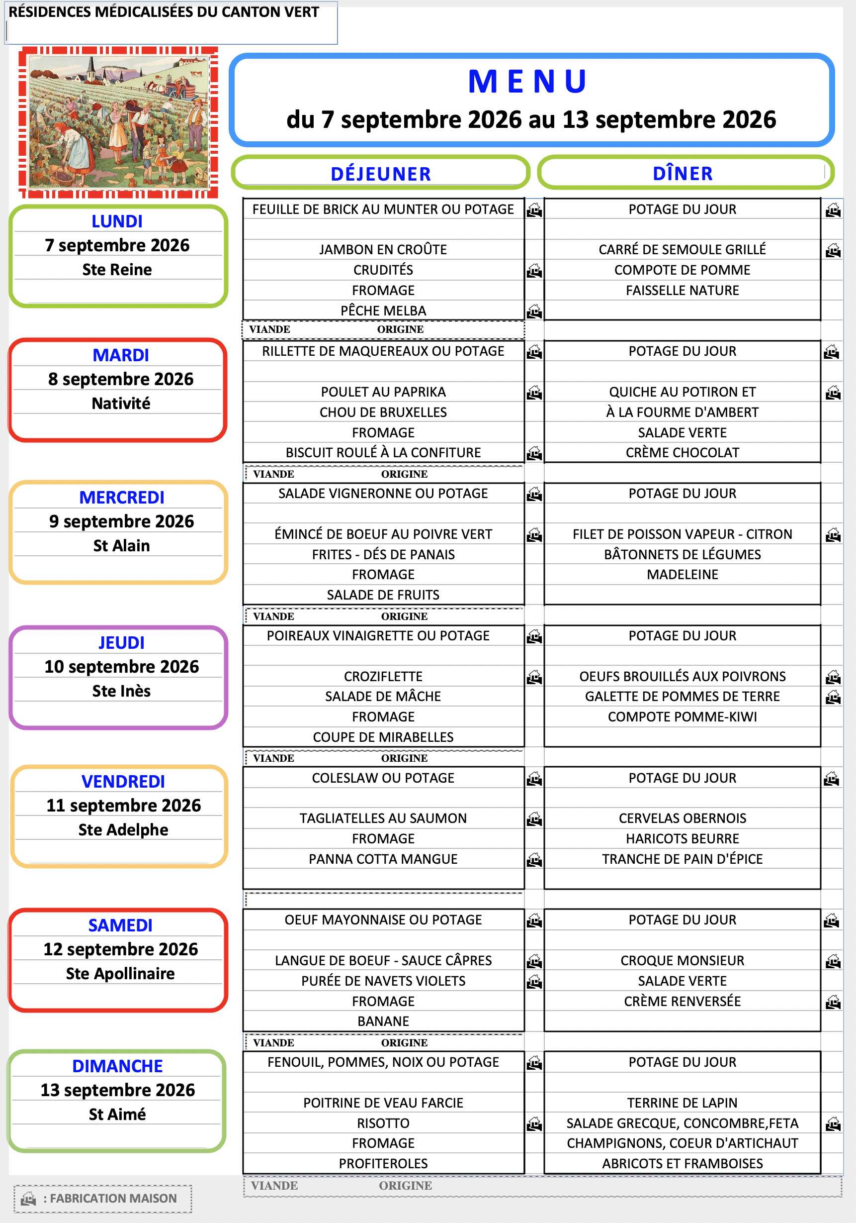 Menu du 7 au 130626